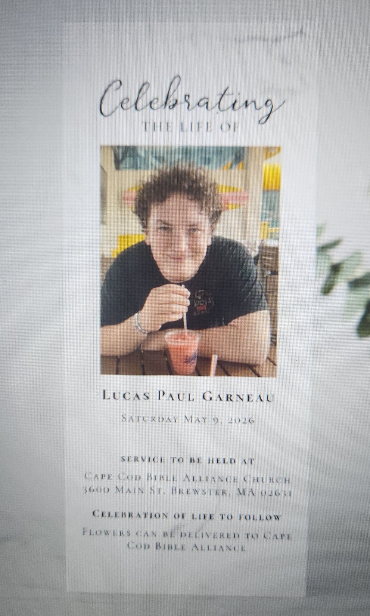 Lucas Garneau Cape Cod, Massachusetts Obituary: Celebration Of Life For Lucas Paul Garneau Announced